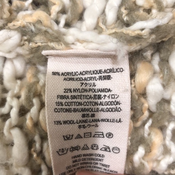 Free People Linus Eyelash Sweater Size Small Cream Tan Striped Pullover - Picture 6 of 9